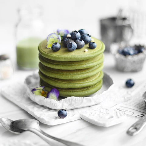 Zen Midori Matcha Pancakes Stack