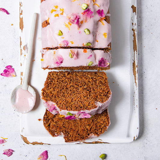 Suncore Foods Rose Pink Pitaya Glazed Annatto Carrot Cake