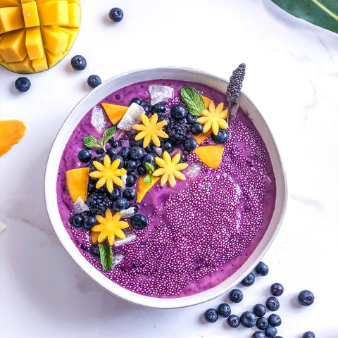 Blueberry Mango Chia Smoothie Bowl