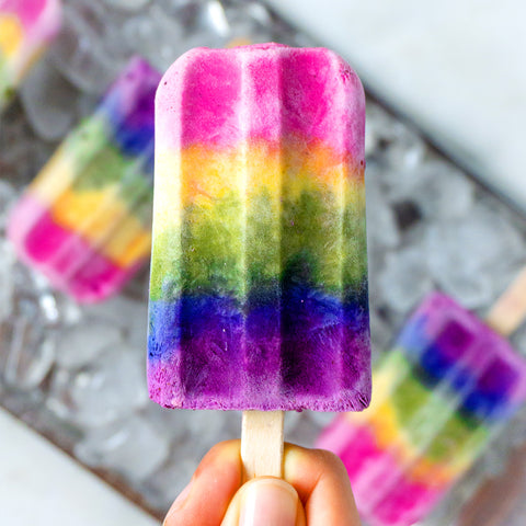 Rainbow Yogurt Popsicles