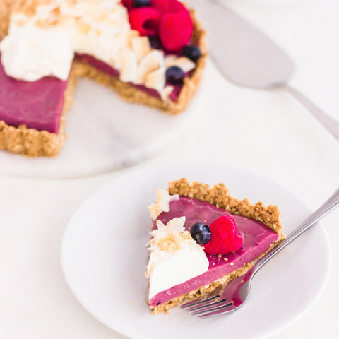 Pink Pitaya Coconut Cream Tart