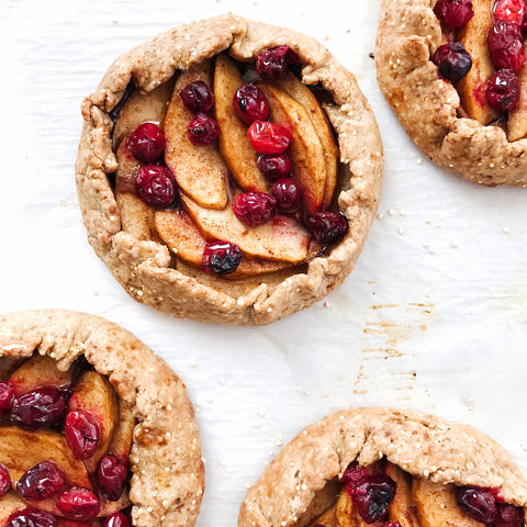 Apple Cranberry Mini Galettes With Quinoa Hemp Crusts