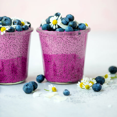 Pink Pitaya Ombre Chia Pudding
