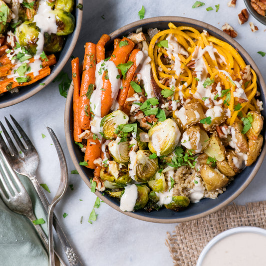 Suncore Foods Veggie Quinoa Bowl with Lemon Tahini Dressing