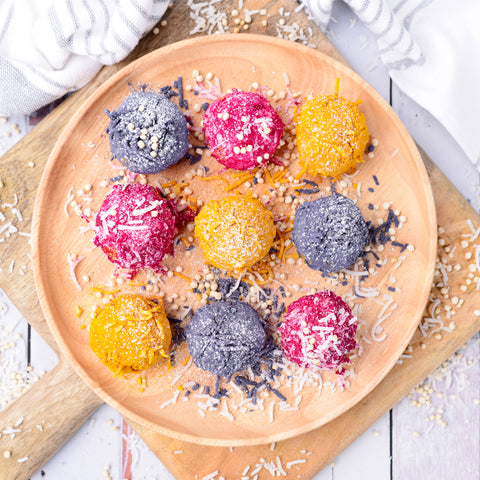 Rainbow Coconut Bliss Balls