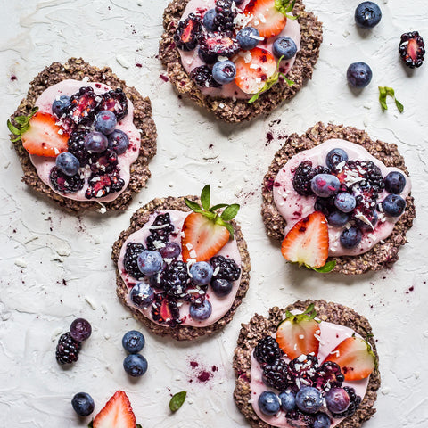 Mini Elderberry Breakfast Pizzas