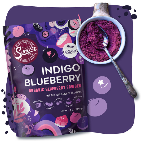 Indigo Blueberry Powder - Premium Natural Food Powder Suncore Foods - Starting at $20.99, larger sizes and in wholesale! Shop now at www.suncorefoods.com
