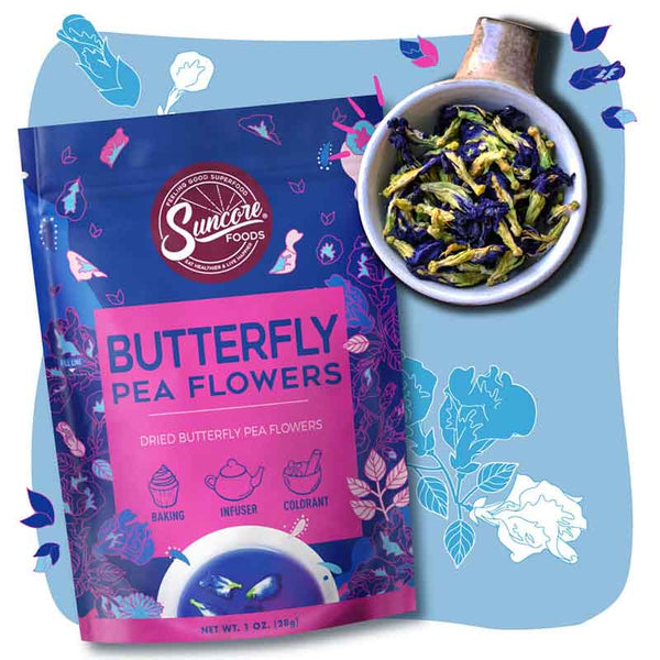 Butterfly Pea Flowers - Premium Quality Edible Blooms from Suncore Foods - Just $10.59! Shop now at www.suncorefoods.com